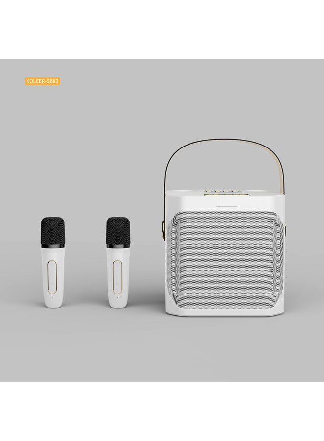 KOLEER Double Karaoke Portable Audio S882 Family Party Outdoor Dinner Essential Artifact Portable Source Straight Hair - Image 4