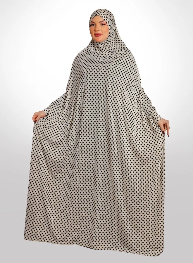 Zmurud Practical  Kuwaiti Jersey prayer dress  with headscarf from zmurud fashion  - Image 1