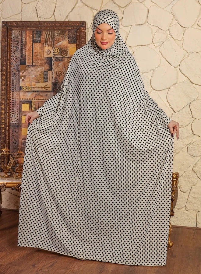 Zmurud Practical  Kuwaiti Jersey prayer dress  with headscarf from zmurud fashion  - Image 5