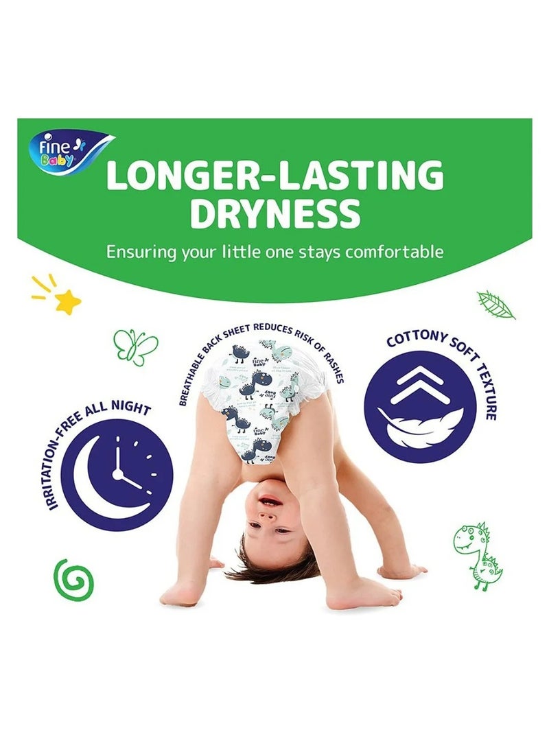 Fine Baby Fine Baby Small Size 2 Tape Style Diapers, 34 Pieces, 3-6kg, Double Lock Leak Barriers, with Wetness Indicator and Stretch Waist  - Image 3