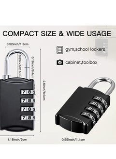 Excefore Combination Lock, Travel Bag Lock, 7 Pack, 3 Digit Combination Padlock for Traveling Toolbox School Gym Door Locker Suitcases Employee Hasp Storage  - Image 2