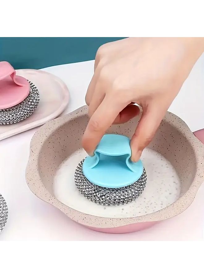 4 PCS Stainless Steel Wire Scrub Balls For Kitchen Dish Pot Sink Cleaning - Image 4