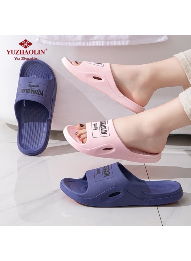 Yuzhaolin Maternity And Elderly Non-slip Slippers For Women, Summer Bathroom Shower Sandals For Men, Yg005, Pink With White Text, Size 40/41 - Image 4