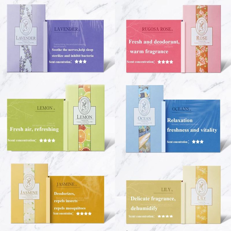 Laundry Freshener Sachets 20 Pcs Long-lasting Natural Scent - Odour-eliminating Hanging Bags for Wardrobes Shoe Cabinets Car Interiors Under Beds - Image 2