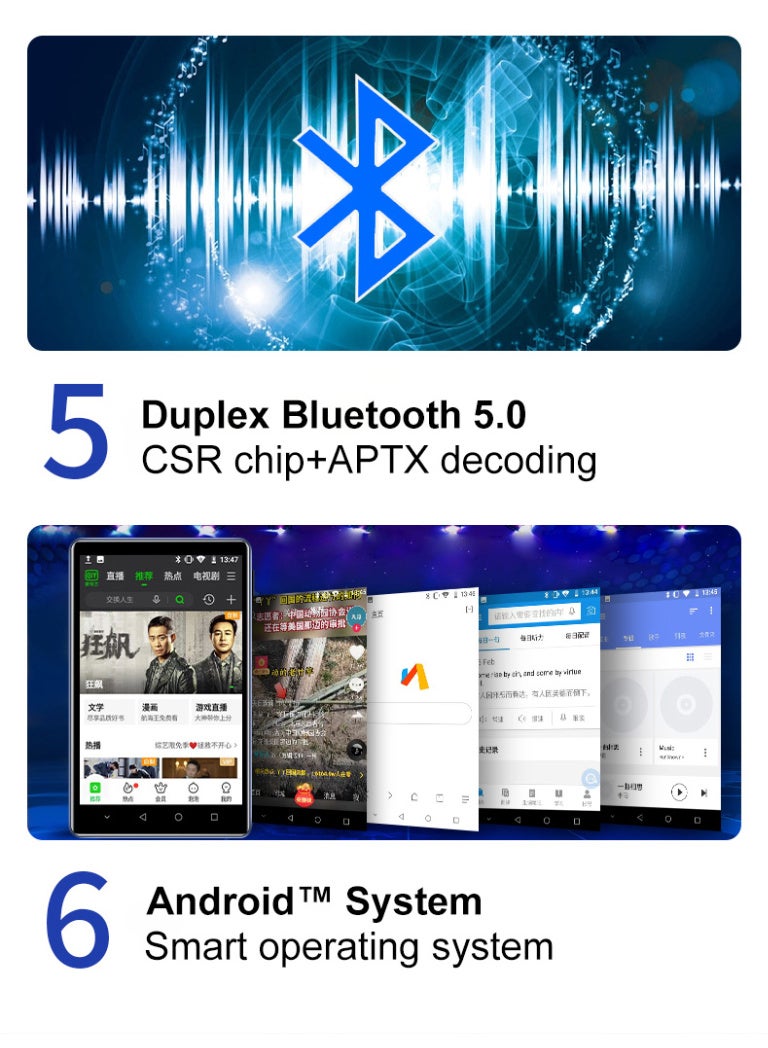 4.0″ WiFi Android MP5 Music Player with App Download – Full-Touch MP3/MP4 Portable HiFi Bluetooth Player, TF Card Expandable  - Image 5