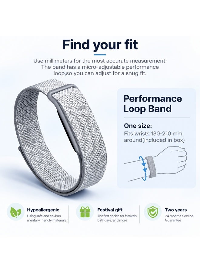 دوامة حزام نايلون متوافق مع Google Fitbit Air، حزام بديل مسامي مزود بمشبك بلاستيكي، وحلقة أداء قابلة للضبط بدقة لمتتبع اللياقة البدنية بدون شاشة (رمادي) - Image 3
