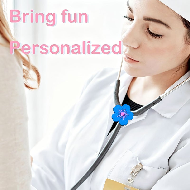 Set of 10 Romantic Cherry Blossom Stethoscope ID Tags for Nurses - Image 5