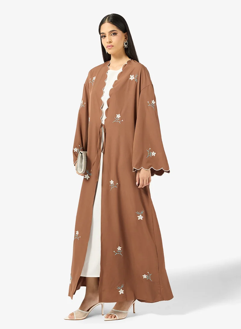 Khizana Floral Embroidered Abaya