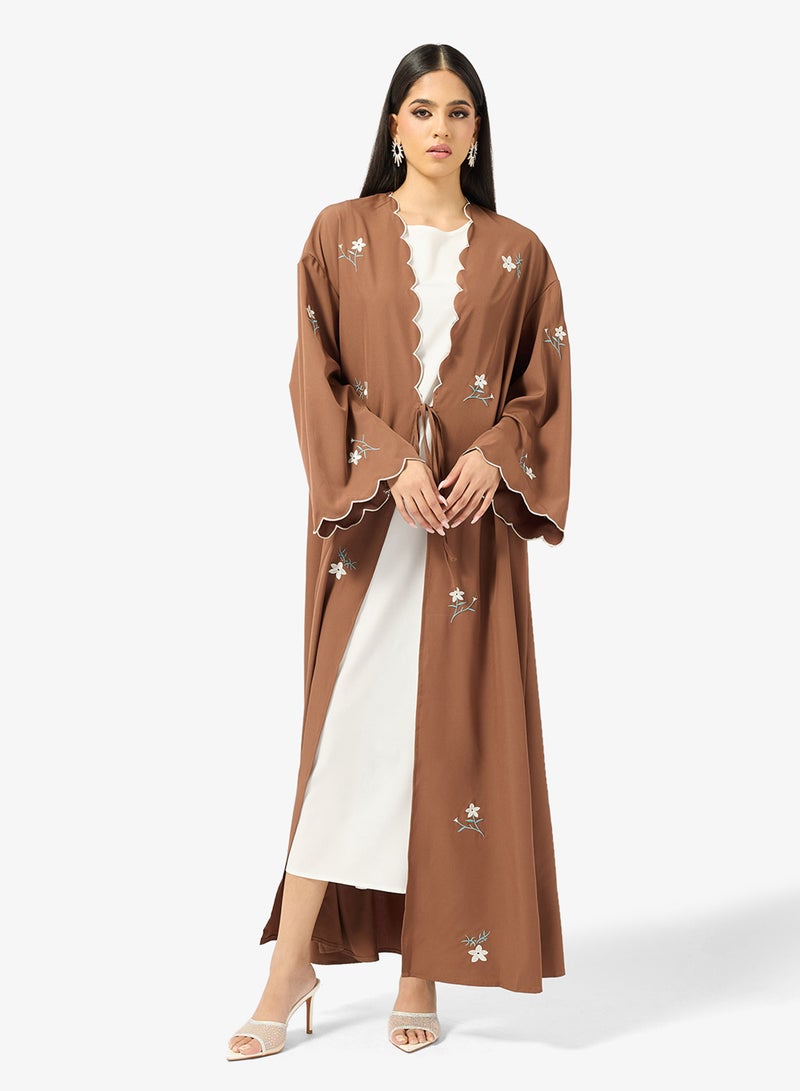 خزانة عباية مطرزة بالزهور - Image 4