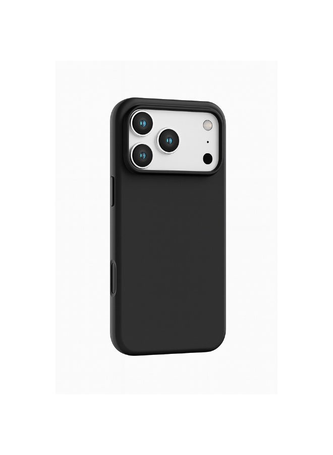 Raxoom Compatible with iPhone 17 Pro Max Case , Slim Liquid Silicone 3 Layers Soft Gel Rubber Shockproof Protective Cover with Anti-Scratch Microfiber Lining- Black - Image 1