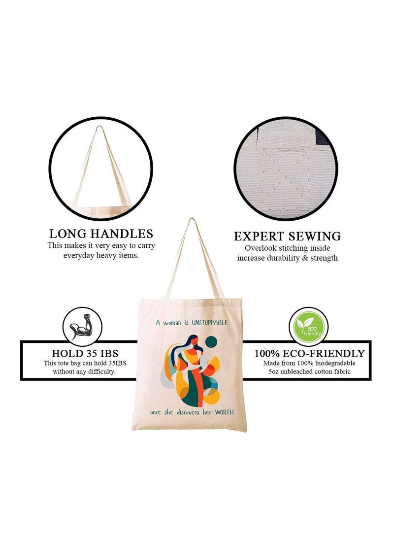 PRINTSHOP4ME International Women’s Day Cotton Bag-Eco-Friendly,Durable,Reusable Tote|Use For Gifts And Daily Essentials. - Image 5