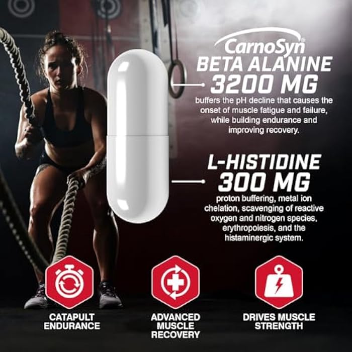 ProLab Nutrition Beta Alanine Extreme with Carnosyn, 3200mg High Potency, Boosts Workout Endurance & Delays Fatigue (240 Caps) - Image 3