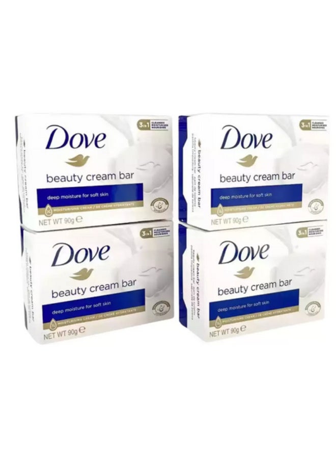 صابون دوف بار كريم مرطب عميق للبشرة - 4X90 جرام