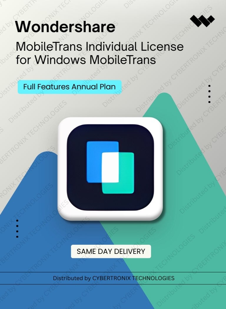 ترخيص فردي Wondershare MobileTrans لنظام Windows - جميع الميزات | خطة سنوية | ترخيص رقمي | تسليم في نفس اليوم