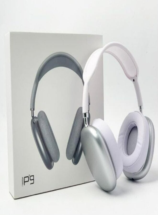P9 Bluetooth-Headset, Wireless-Headset Over-Ear & Headphone-Headset with Mic White color Good Quality. - Image 1
