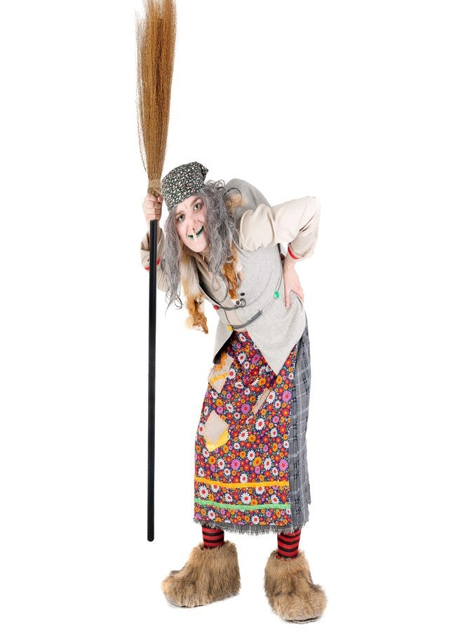 Cotiny 8 Pieces Halloween Witch Broom Adjustable Broomstick Plastic Witches Cosplay Props for Halloween Witch Costume Accessories Wizard Decor - Image 3