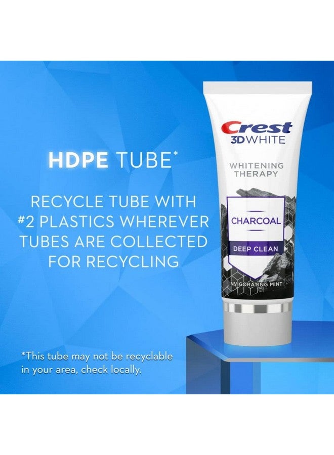 Crest 3D White Whitening Therapy Charcoal Deep Clean Fluoride Toothpaste, Invigorating Mint, 3.5 Ounce, Pack of 3 - Image 5