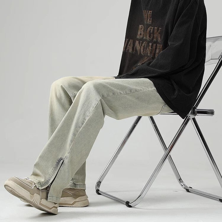 Unisex Classic Denim Jeans Loose Fit Daily Outdoor Wear - Image 2