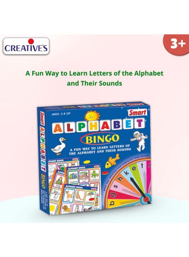 Creative's Creative’s Smart Alphabet Bingo – Educational Board Game for Kids | Fun Way to Learn Alphabet Letters & Sounds | Preschool Learning Toy for Early Reading & Phonics Development | Ages 3 & Up - Image 2