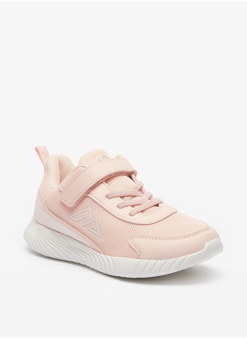 Oaklan by Shoexpress - Girls Logo Print Sports Shoes with Hook and Loop Closure - Image 1