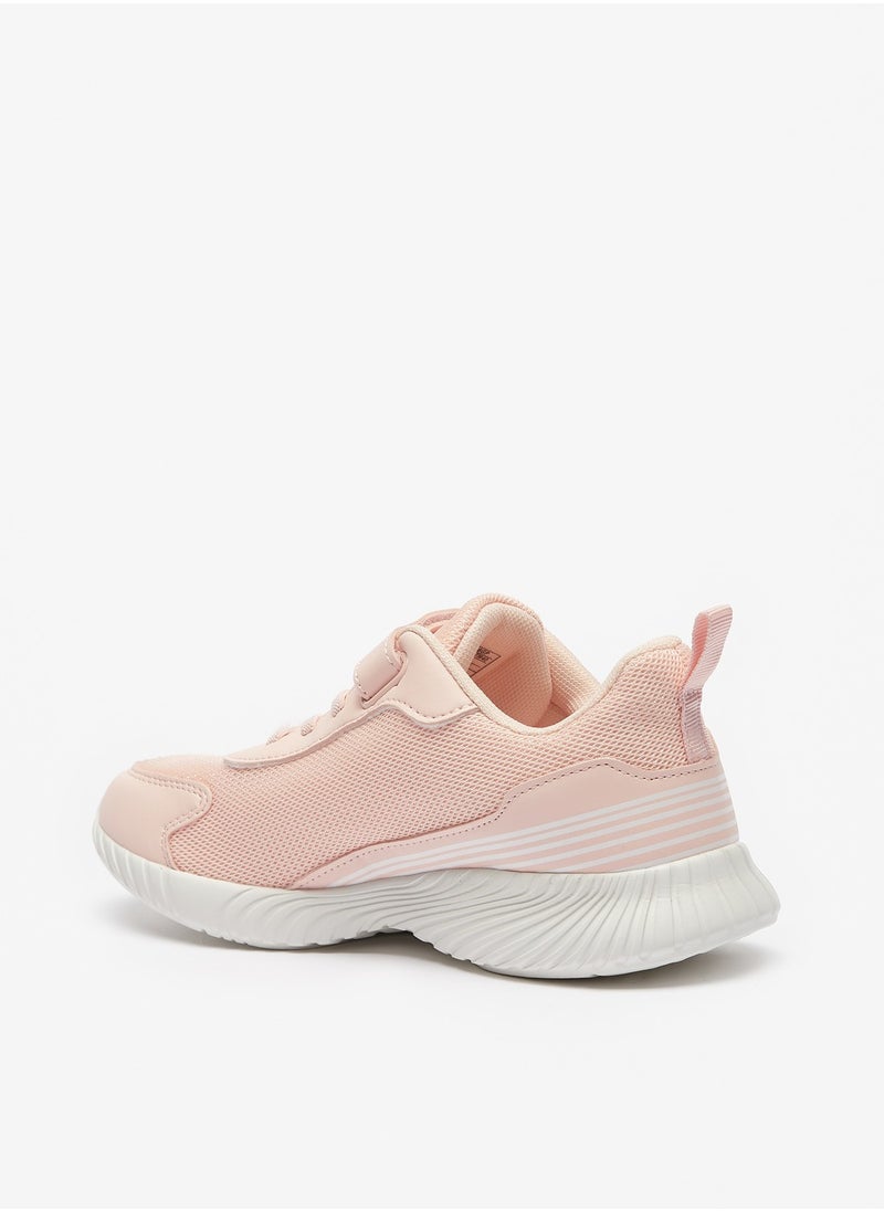 Oaklan by Shoexpress - Girls Logo Print Sports Shoes with Hook and Loop Closure - Image 1