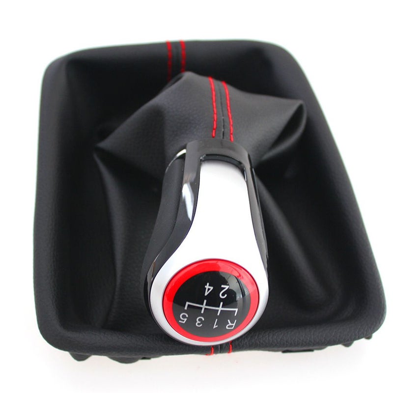 For SEAT Leon III 3 MK3 2012 2013 2014 2015 2016 2017 6 Speed Gear Shift Knob With Gaiter Boot Cover Manual Transmission Shift Lever - Image 2