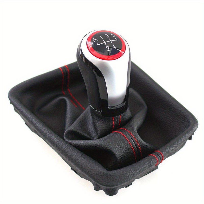 For SEAT Leon III 3 MK3 2012 2013 2014 2015 2016 2017 6 Speed Gear Shift Knob With Gaiter Boot Cover Manual Transmission Shift Lever - Image 1