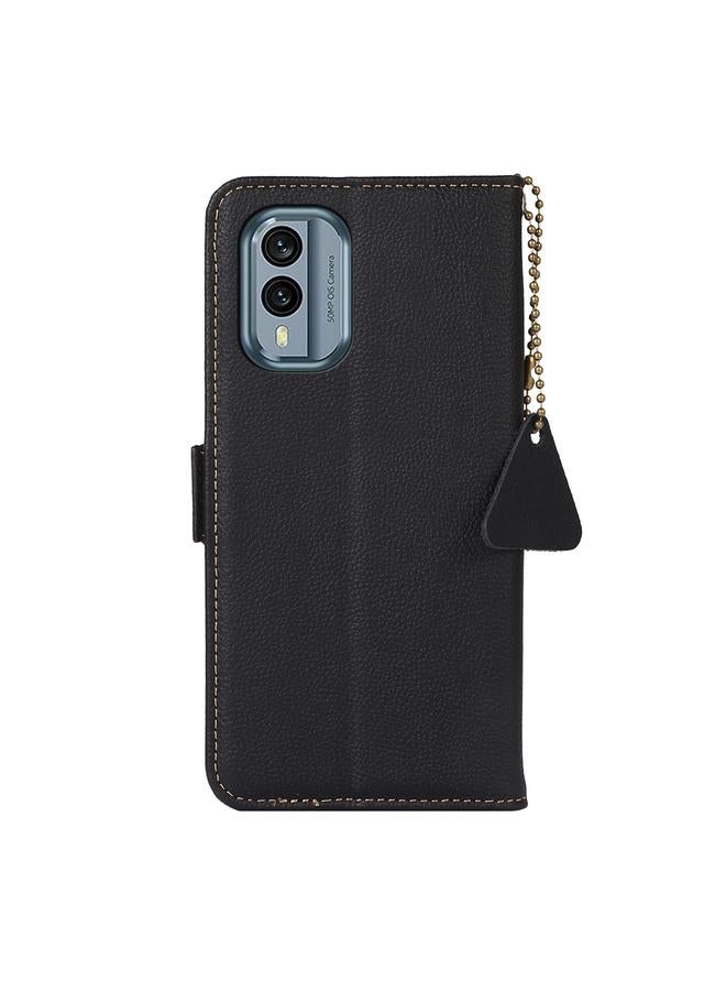 اس-توب جراب لهاتف Nokia X30 5G بمغناطيس جانبي من الجلد الأصلي بتقنية RFID TJ - Image 3