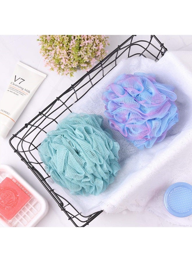 BTYMS 4 Pieces Bath Puffs, 60g/pcs Exfoliating Loofah Shower Sponges for Men and Women Exfoliate - Image 5