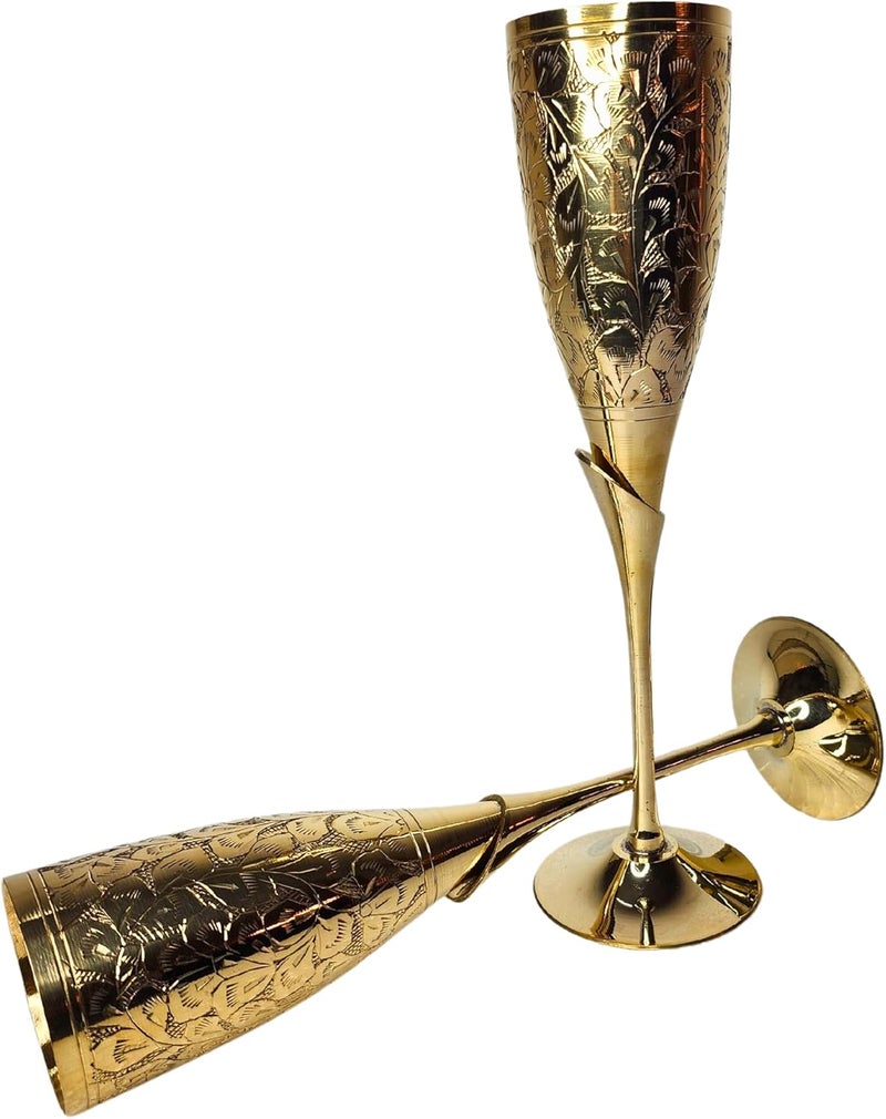 ANTIQUANA Premium Goblet Solid Brass Royal Wine Goblet Solid Brass Royal Wine Cup Handmade Goblet Medieval Decor Gothic Chalice Elegant Wine Goblet  Pack of 1  - Image 1