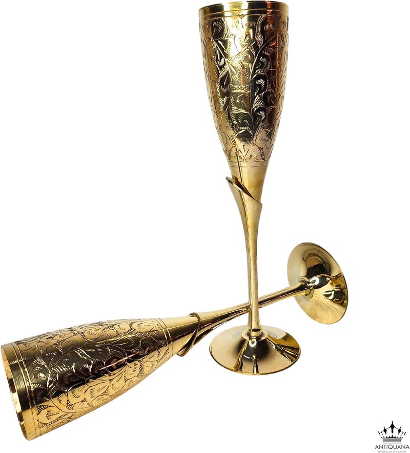 ANTIQUANA Premium Goblet Solid Brass Royal Wine Goblet Solid Brass Royal Wine Cup Handmade Goblet Medieval Decor Gothic Chalice Elegant Wine Goblet  Pack of 1  - Image 4