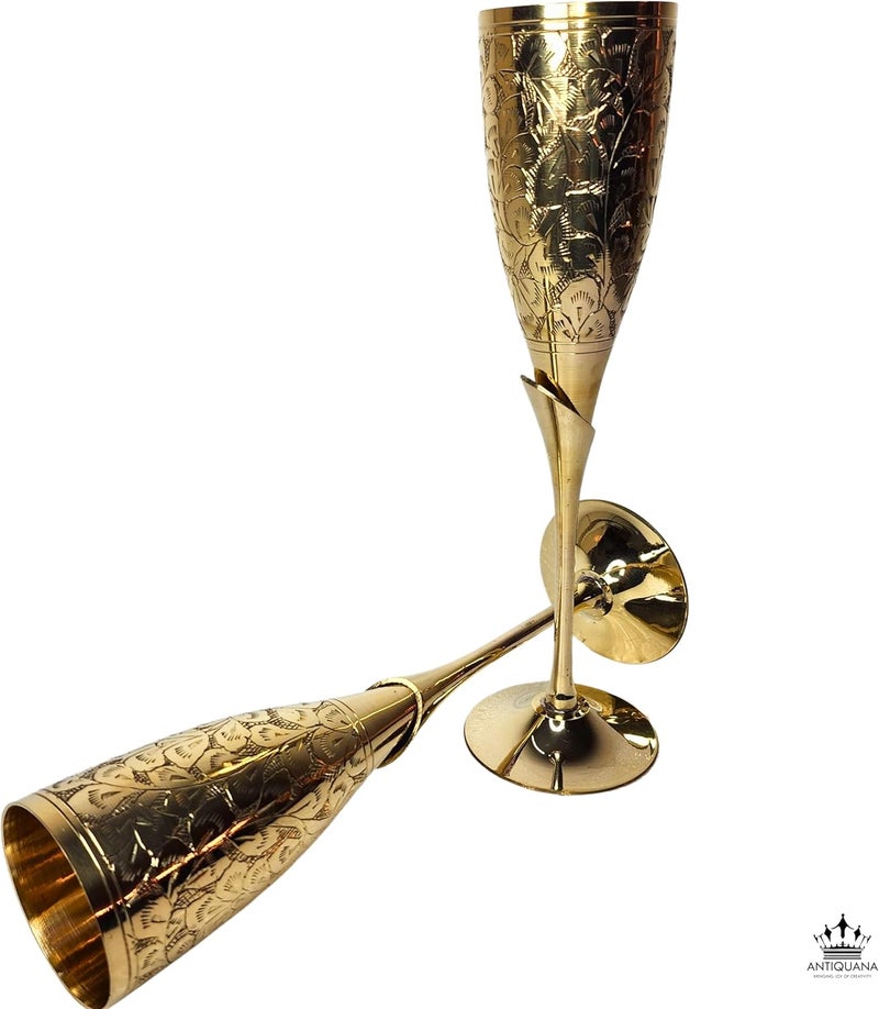 ANTIQUANA Premium Goblet Solid Brass Royal Wine Goblet Solid Brass Royal Wine Cup Handmade Goblet Medieval Decor Gothic Chalice Elegant Wine Goblet  Pack of 1  - Image 5