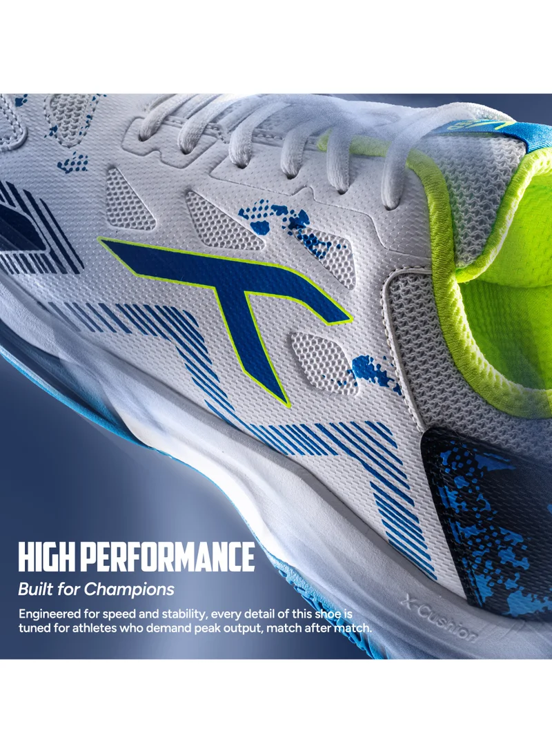 HUNDRED White/Blue/Navy/Lime HUNDRED Razor Unisex Badminton Shoes  | Best Price UAE