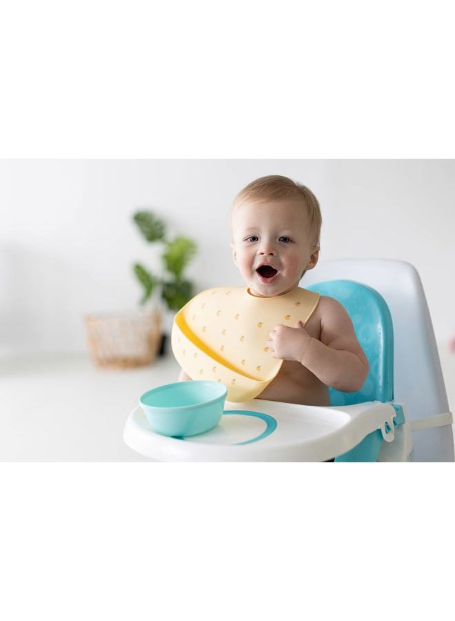pearhead Silicone Bib Set - Peach - Image 2