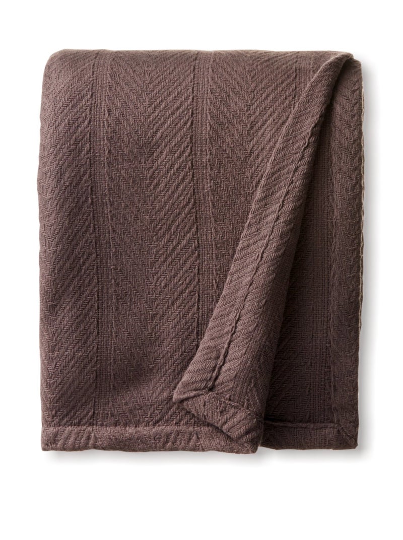 Eddie Bauer - Twin Blanket, Lightweight Cotton Bedding, Luxurious Bedding Set (Herringbone Mushroom, Twin) - Image 1