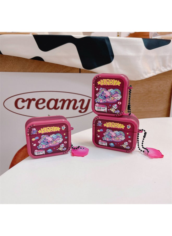 Generic - Cute Star Card Suitable For Airpods Pro2 Protective Case 2 Generation 3 Generation For Apple Bluetooth Headset Soft Case For Women-Color:Spaceship Star Kabi + Pendant-Applicable Model:airpods 1/2 Generation - Image 1