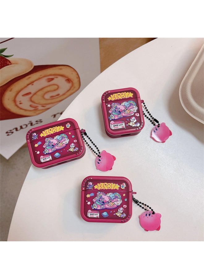 Generic - Cute Star Card Suitable For Airpods Pro2 Protective Case 2 Generation 3 Generation For Apple Bluetooth Headset Soft Case For Women-Color:Spaceship Star Kabi + Pendant-Applicable Model:airpods 1/2 Generation - Image 1