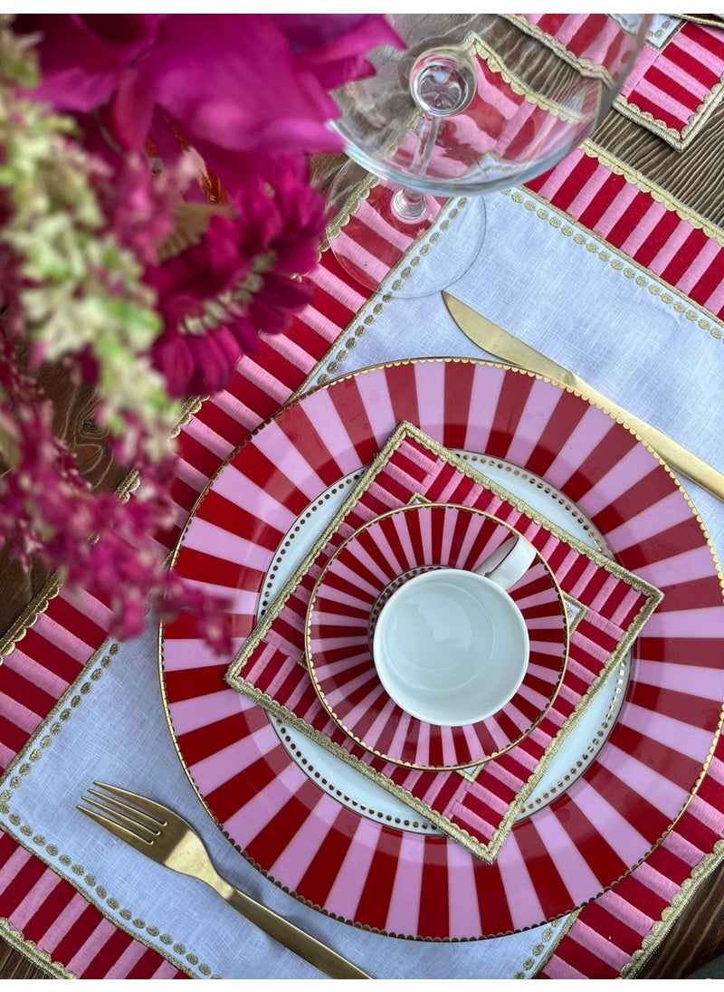 Ge Living 2 Pieces Candy Series 100% Linen Placemat  - Image 5