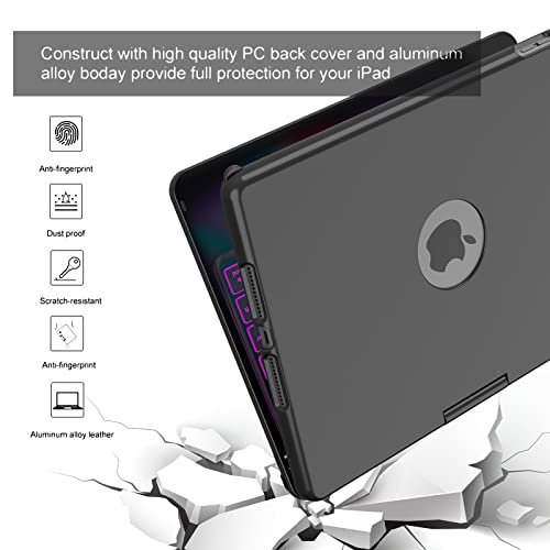 HOTLIFE Keyboard Case for iPad 10.2 9th/8th/7th Gen,Touch Keyboard for iPads 9th Generation/8th Gen/7th Gen-360° Rotatable Protective Cover-iPad Keyboard 9th/8th/7th Gen with Pencil Holder - Image 5