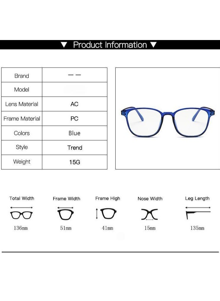 فيندو نظارات بإطار مربع - أزرق - Image 4