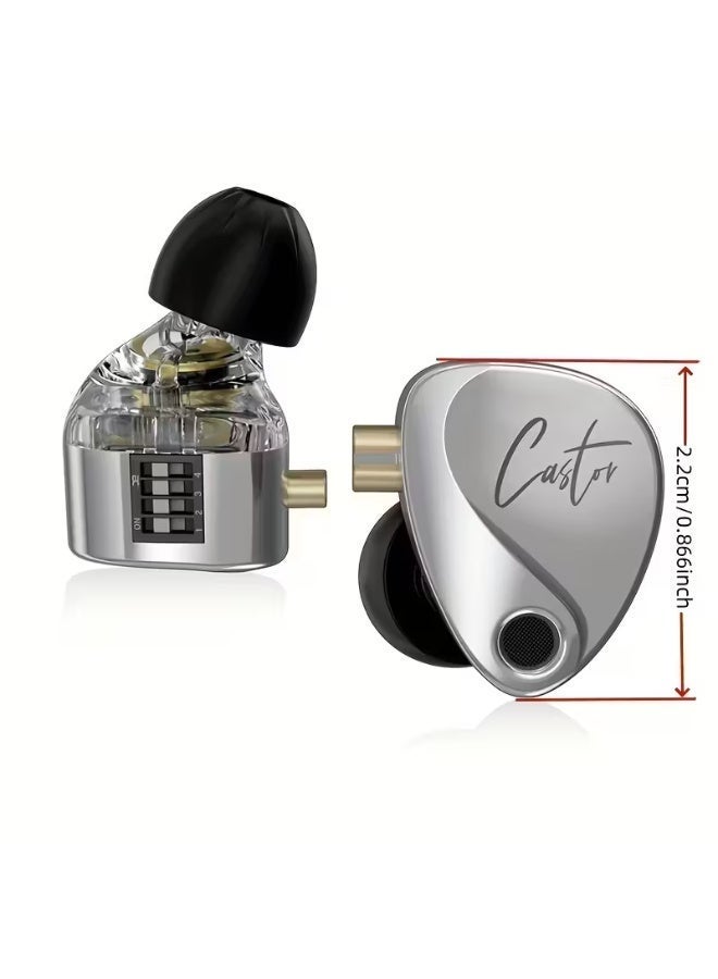 KZ Original KZ Castor Dynamic Drivers Earphones Adjustable Earphones with Optional Versions Music Earbuds Hifi Metal Headset Improved Bass Version, Mini Earphones, Studio Quality Sound, Audio Listening, Inear Design, Compact Earphones, Durable Earphones, Precision Tuning, Bass Boost, Composers, Gamers - Image 1