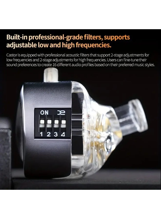 KZ Original KZ Castor Dynamic Drivers Earphones Adjustable Earphones with Optional Versions Music Earbuds Hifi Metal Headset Improved Bass Version, Mini Earphones, Studio Quality Sound, Audio Listening, Inear Design, Compact Earphones, Durable Earphones, Precision Tuning, Bass Boost, Composers, Gamers - Image 3