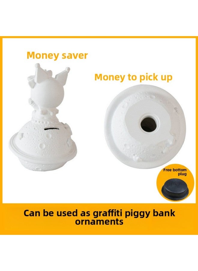 Stall Plaster Doll Student Children's Handmade Graffiti Doll Parent-child Painted Piggy Bank-Color:Squat Ultraman Large No Paint - Image 5