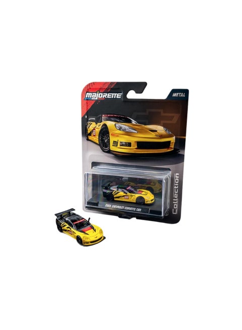 Majorette Metal Collection 2005 Chevrolet Corvette C6R Die-Cast Car (1:64, Yellow)