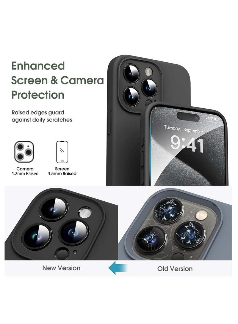 Wtech Premium Soft Liquid Silicone Case Cover For Apple iPhone 15 Pro 2023 Black - Image 4