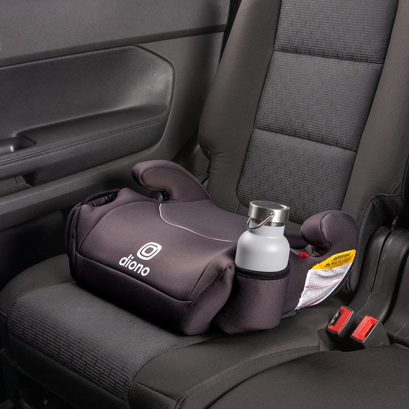 Diono Solana, No Latch, Single Backless Booster Car Seat, Lightweight, Machine Washable Covers, Cup Holders, Blue - Image 2