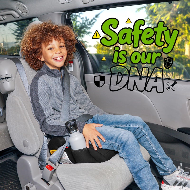 Diono Solana, No Latch, Single Backless Booster Car Seat, Lightweight, Machine Washable Covers, Cup Holders, Blue - Image 4