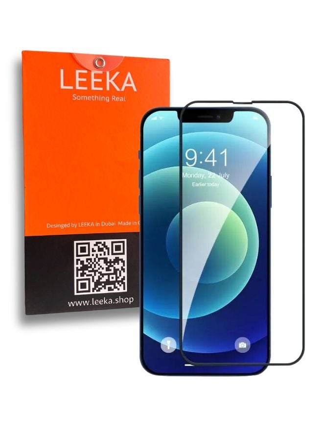 LEEKA iPhone 13 Pro Screen Protector with HD view Bubble Free, Anti-Drop and Anti-scratch full screen anti finger print protection with free Easy Installation kit and wipes tempered glass - Image 1