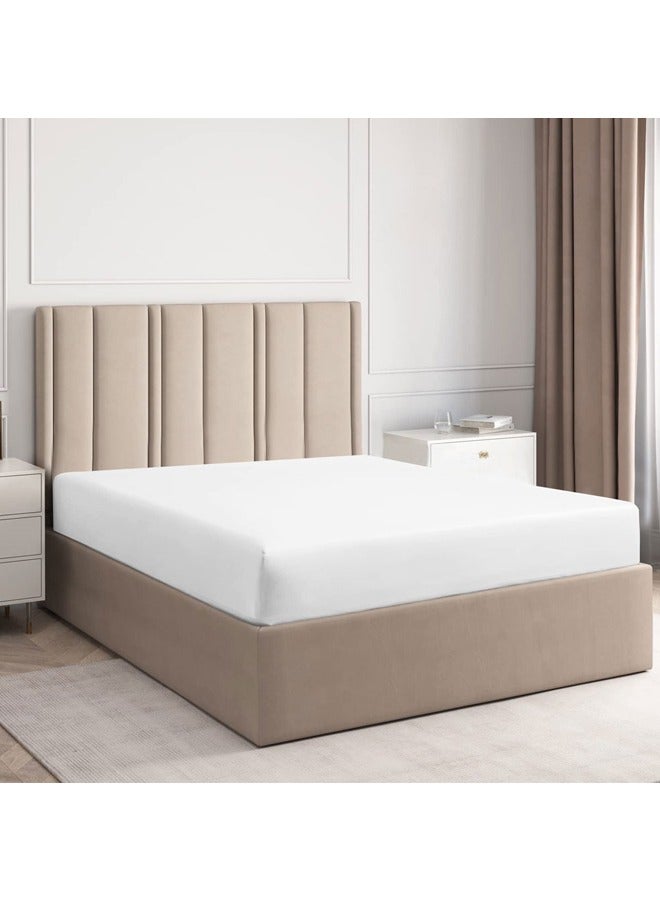 GUSGU King Mattress Protector, Premium 100% Waterproof Mattress Cover, Noiseless Breathable Soft, Fitted Deep Pocket 5-26cm Bed Cover, Vinyl Free (200x200+30cm) - Image 1