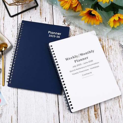 MaaIbok 2025-2026 Planner - Planner 2025-2026 with Weekly & Monthly Spreads, Jul 2025 - Jun 2026, 6.25" × 8.3", Strong Twin-Wire Binding, Round Corner, Flexible Cover, Monthly Tabs - Image 2